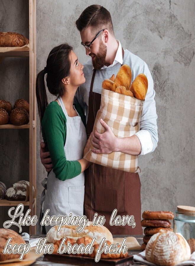 أكياس خبز من الكتان من SilTriangle، قطعتان، لصنع الخبز المنزلي، مقاس 13 × 17 بوصة، حاوية خبز العجين المخمر، حقيبة تخزين قابلة لإعادة الاستخدام من الكتان مع حافظة بلاستيكية، حقيبة تخزين كبيرة طبيعية للحرفيين (نمط كلاسيكي). - Image 4